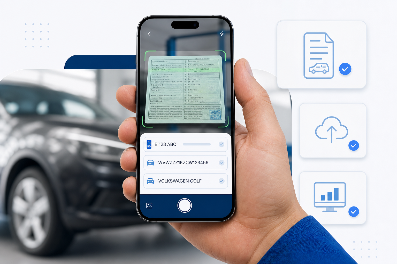 Scanare talon auto pentru completare automată date client ITP